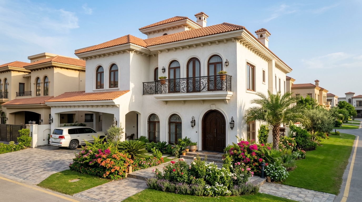 10 Marla Spanish Architectural Home in Bahria Town, Lahore